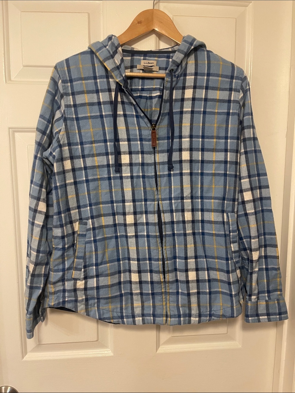 LL Bean Medium Plaid Hoodie